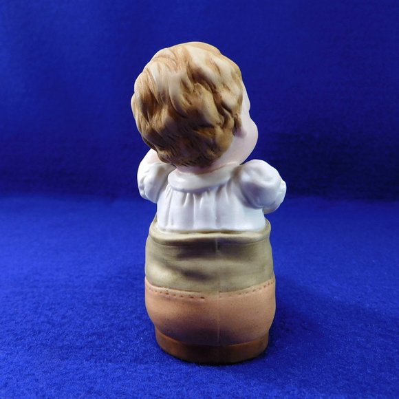 Vintage Lefton China Baby In A Shoe Boot Bisque Piano Baby Figurine Porcelain - Picture 6 of 9